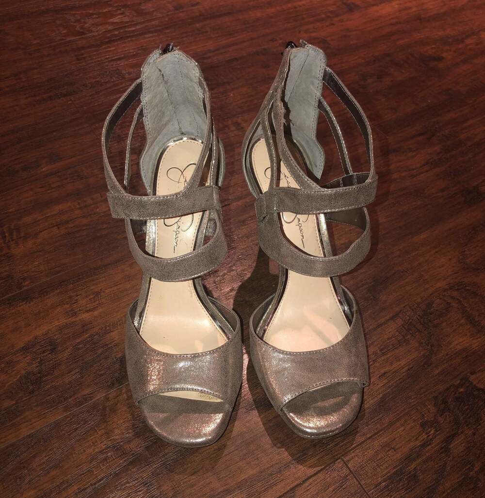 Jessica Simpson Metallic Heels size 8.5